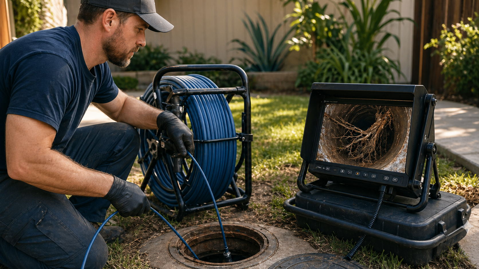 Sewer Camera Inspection: How Root Intrusion Is Found and What It Means article image for Sewer Camera Inspection.